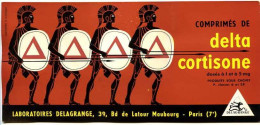 Buvard  20.9 X 10  Laboratoires DELAGRANGE  Delta Cortisone   Soldats Grecs Hoplite - Drogerie & Apotheke