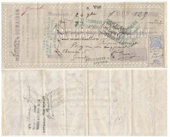 Traite / Lettre De Change émise Le 24 Novembre 1876 Par MAILHAC & (corrigé François) DOMAIRON à Maraussan & Roquebrun * - Bills Of Exchange