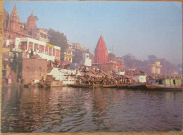 INDIA GANGES HOLY RIVER PRAYAG GHAT VARANAS KARTE CARD POSTCARD CARTE POSTALE POSTKARTE CARTOLINA ANSICHTSKARTE - India