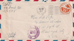 COVER US. 10 JAN 1945. APO 588. LABAY. BELGIUM. TO NEW YORK - Briefe U. Dokumente