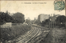 CPA Colombes Hauts De Seine, La Gare Und Avenue Note - Autres & Non Classés