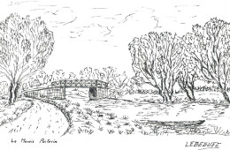 CP Régions > Poitou-Charentes Le Marais Poitevin Dessin Encre De Bernard Le Béguec - Poitou-Charentes