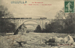 Le Roussillon CERET  (Pyr Or) Les Deux Ponts Train Avec Locomotive à Vapeur Labouche RV - Ceret