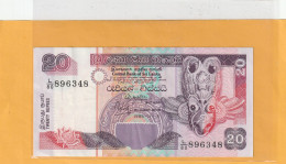 CENTRAL BANK OF SRI LANKA   .  20 RUPEES  .  15-11-1995  .  N°   L/80 896348 .  2 SCANNES  .  BILLET EN TRES BEL ETAT - Sri Lanka