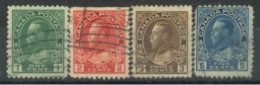 CANADA - 1912, KING GEORGE V STAMPS SET OF 4, USED. - Used Stamps