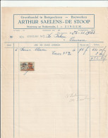 104-A.Saelen-De Stoop..Groothandel In Breigoederen, Breiwerken..Zingem..Belgique-Belgie...1952 - Textile & Vestimentaire