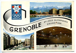 CPSM 10,5 X 15  Xèmes Jeux Olympiques D'Hiver De GRENOBLE 1968  Grenoble Vue Générale  Patinoire Place Gustave Rivet - Grenoble