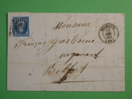 DN20 FRANCE  LETTRE  1858  MULHOUSE A BELFORT   +N°14 ++ AFF.   INTERESSANT+ ++++ - 1849-1876: Classic Period
