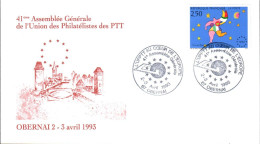 ASSEMBLEE GENERALE UP PTT à OBERNAI BAS RHIN 1993 - FDC