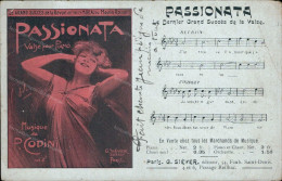 Cr3 Cartolina Musicale Passionata Le Grand Succes De La Revue France 1916 - Zonder Classificatie