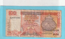 CENTRAL BANK OF SRI LANKA   .  100 RUPEES  .  01-07-1992  .  N°   J/112 627490 .  2 SCANNES  .  BILLET TRES USITE - Sri Lanka