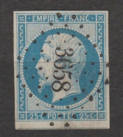 LUXE Avec TRAIT De BURIN N°15 - 1853-1860 Napoleon III