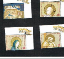 VATICANO - UNIF.1224.1227    -  2000   NATALE: BIMILLENARIO  NASCITA DI GESU': AFFRESCO DI GIOTTO  -   NUOVI (MINT) ** - Unused Stamps