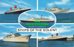 R581693 Ships Of The Solent. Queen Elizabeth II. Canberra. United States. J. Sal - Welt