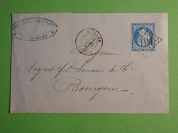 DN19 FRANCE  LETTRE  1858  ROMANS A BOURGOIN   +N°22 ++ AFF.   INTERESSANT+ ++++ - 1849-1876: Période Classique