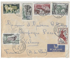 Lettre Du CONGO Vers VELAUX (13) Du 28 09 1962  Affranchissement CONGO Et GABON - Lettres & Documents