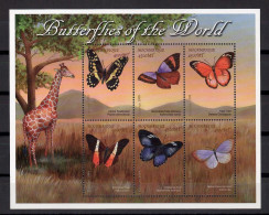 Africa > Mozambique 1999 - Butterflies Of The World.M/S - Mosambik