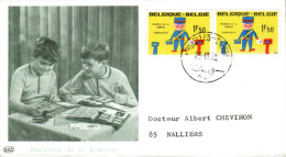 BELGIQUE LETTRE FDC 1958 PHILATELIE DE LA JEUNESSE - 1951-1960