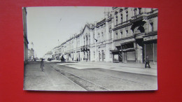 Osijek.Ulica Augusta Cesarca. Kazaliste,tramway. - Croatia