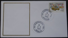 C094 Cachet Temporaire Cherbourg 50 Manche Anniversaire De La Libération 27 Juin 1994 - Gedenkstempels