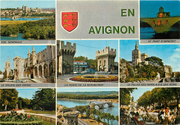 AVIGNON Le Palais Des Papes Vue Générale Le Pont St Bénézet La Porte De La Republique 13(scan Recto Verso)MF2705 - Avignon