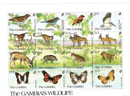Africa > Gambia - The Gambia's Wildlife - Birds,Butterflies,....M/S - Gambia (1965-...)