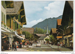 Gstaad, Dorfstrasse Mit St. Niklauskapelle, Voiture Volkswagen - Sonstige & Ohne Zuordnung