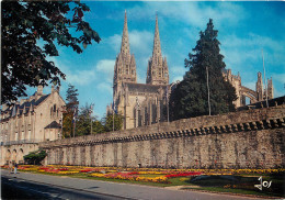 QUIMPER Les Remparts Et La Cathedrale 22(SCAN RECTO VERSO)MF2710 - Quimper