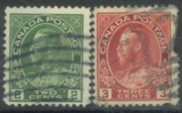 CANADA - 1922, KING GEORGE V STAMPS SET OF 2, USED. - Used Stamps