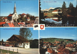 11856654 Chatel-St Denis Ortsansicht Kirche Lac Des Joncs Les Paccots Chatel-St- - Sonstige & Ohne Zuordnung