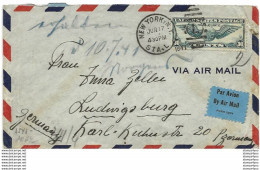 221 - 10 - Enveloppe Envoyée De New York En Allemagne - Censure - WW2 (II Guerra Mundial)