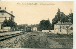 - 77-SEINE Et MARNE - SAINT-GERMAIN-les-COUILLY- La Gare Et Les Pavillons - Stations - Met Treinen