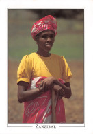 Unguja  île De Zanzibar Tanganyika TANZANIE Woman Dressed In KHANGA  8 (scan Recto Verso)MF2722BIS - Tansania