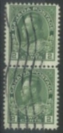 CANADA - 1922, KING GEORGE V  PAIR OF STAMPS, USED. - Gebraucht