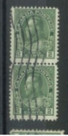 CANADA - 1922, KING GEORGE V  PAIR OF STAMPS, USED. - Gebraucht