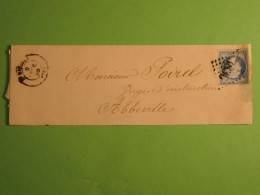 DN20 FRANCE  LETTRE  1868   A ABBEVILLE   +N°22 ++ AFF.   INTERESSANT+ ++++ - 1849-1876: Classic Period