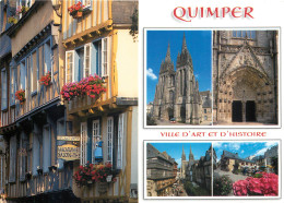 QUIMPER Les Vieilles Maisons La Cathedrale Saint Corentin 25(scan Recto Verso)MF2725 - Quimper