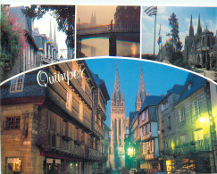 QUIMPER La Rue Kereon Et La Cathedrale St Corentin 28(scan Recto Verso)MF2726 - Quimper