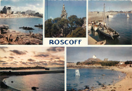 ROSCOFF La Plage Le Port Et Le Clocher 23(scan Recto Verso)MF2727 - Roscoff