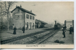 - 77-SEINE Et MARNE - JOUY-SUR-MORIN -La Gare - Stations - Met Treinen
