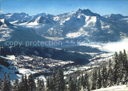 11856408 Villars Chesieres Vue Generale Au Fond Le Glacier Du Trient Mont Blanc  - Sonstige & Ohne Zuordnung