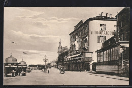 AK Königswinter, Rheinallee Strassenpartie Mit Gasthof Europäischer Hof  - Königswinter