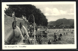 AK Bad Hönningen A. Rh., Badegäste Im Thermalschwimmbad  - Bad Hönningen