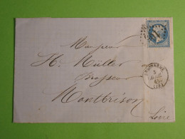 DN20 FRANCE  LETTRE  1866  ANGOULEME A MONTBRISON    +N°22 ++ AFF.   INTERESSANT+ ++++ - 1849-1876: Klassieke Periode