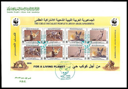 LIBYA 2008 WWF Fox - Minisheet (Libya Post FDC) - FDC