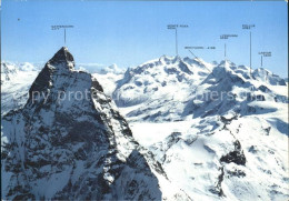 11856298 Matterhorn VS Mit Monte Rosa Breithorn Lyskamm Castor Und Pollux Matter - Sonstige & Ohne Zuordnung