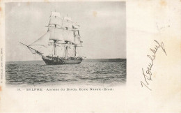 Brest * 1901 * Bateau Voilier Goëlette SYLPHE Annexe Du Borda , école Navale * Sylphe BORDA - Brest