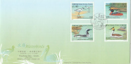 Hong Kong 2003 FDC Oiseaux Aquatiques Emission Commune Suède Hongkong Joint Issue Sweden Waterbirds - Other & Unclassified