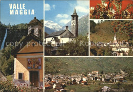 11856098 Valle Maggia Kirche Edelweiss Totalansicht Maggiatal - Sonstige & Ohne Zuordnung