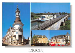 71 DIGOIN Le Pont Canal Le Chateau La Poste La Mairie  3 (scan Recto Verso)MF2742UND - Digoin
